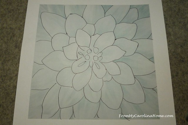 Quilting the Dahlia Panel at FromMyCarolinaHome.com