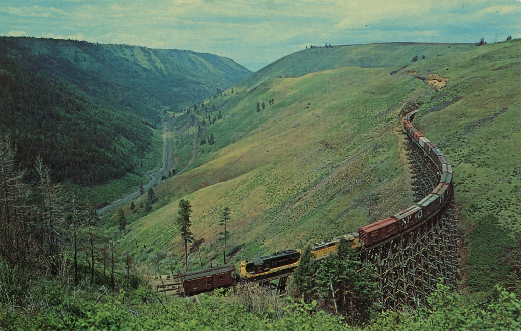 Lapwai Canyon, circa 1970 - Camas Prairie Railroad, Idaho