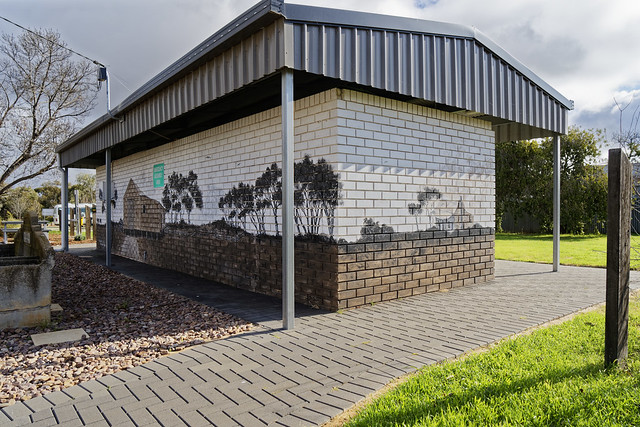 Even the public toilets at Woomelang, Vic have been given a face lift,