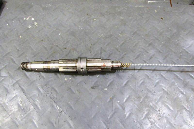 Use Brass Tube Brush To Clean Bore Of Output Shaft