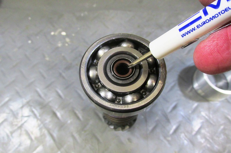 Location of Input Shaft Clutch Rod Seal Inside Rear Ball Bearing Shaft