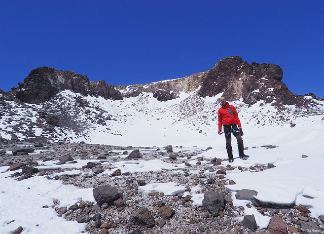 Ojos del Salado crater rim, with the main summit (6893m) straight above me