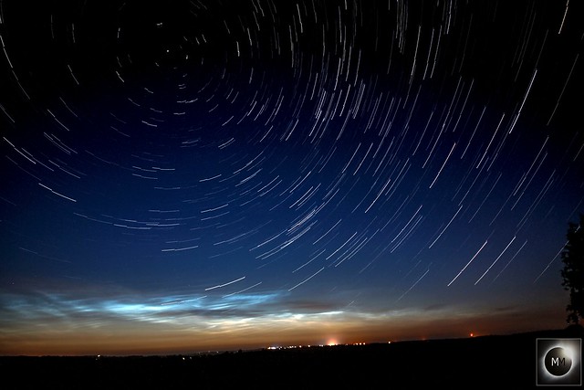 40 Minute Star Trails with Noctilucent Clouds - 22/06/20