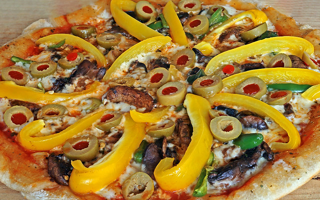 Pizza de Pimientos Amarillos