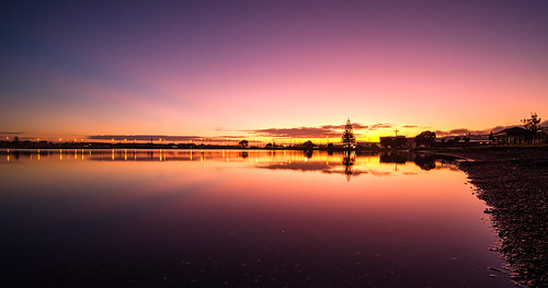xe3 sunrise ankh water fujifilm light hawkesbay newzealand tree napier mirror reflection sky westshore ahuriri caldwell dawn clouds