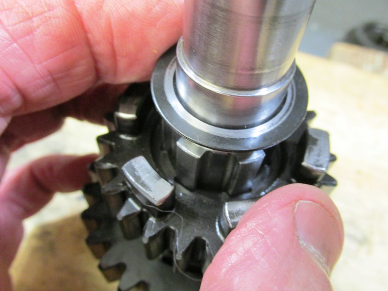 Output Shaft Washer Face With Chamfer-Note Larger Gap Next To Shaft