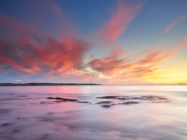 Pink Clouds over Covesea Lighthouse