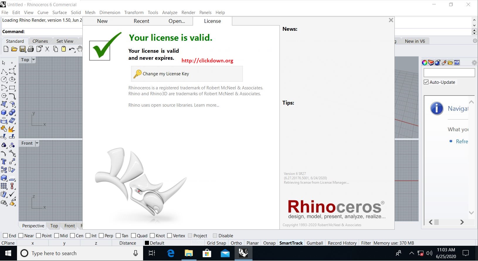 Working with Rhinoceros 6.27 full license