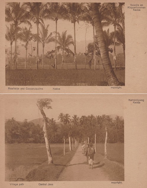 Kedu - Two old postcards, 1922