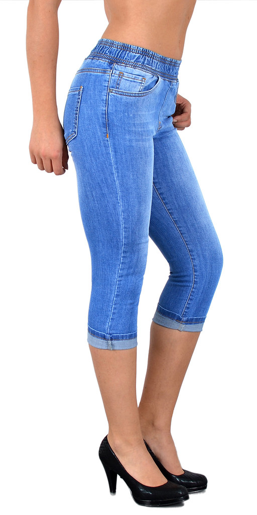 J337 Damen Capri Jeans Hose mit Gummibund 2 | fetibayram | Flickr