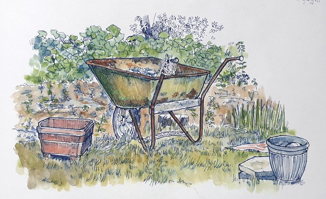 The old wheelbarrow