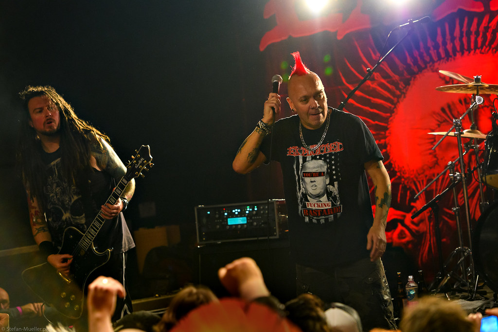 Wattie doing the mic check | The Exploited