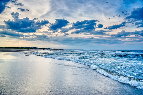 ocean waves clouds beach walk along desktop background wallpaper sunset new jersey shore
