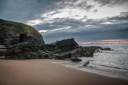 españa asturias verdicio playa mar cantábrico costa atardecer beach sunset coast sea