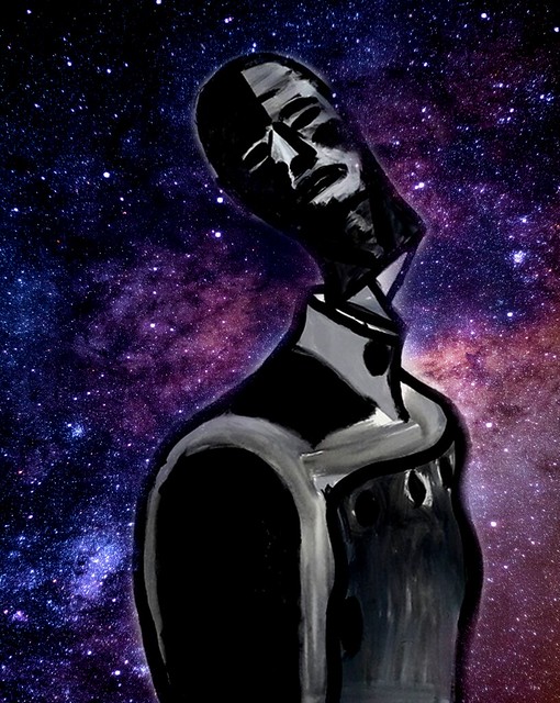 man in space