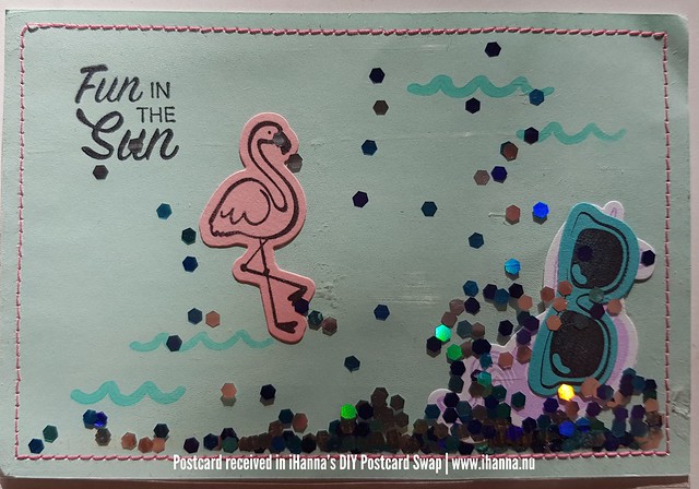 DIY Shaker Postcard sent to iHanna, made by Arielle, US #ihannaspostcardswap