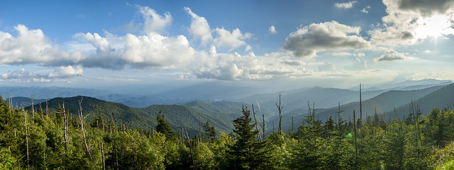 Clingman's Dome parking area, looking south, Great Smoky Mountains National Park, Swain County, North Carolina