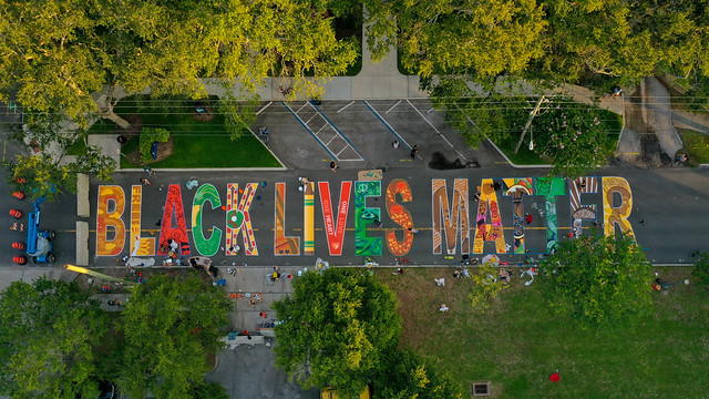 Black Lives Matter Street Mural St. Petersburg Florida
