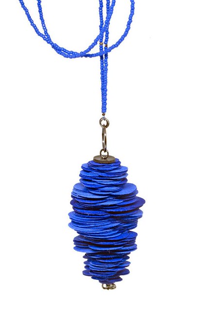 Cobalt Blue Strobilus Necklace