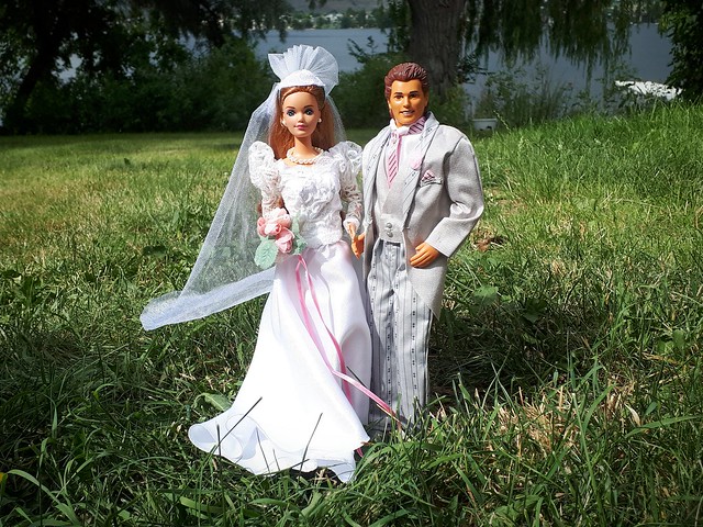 Barbie Private Collection / Haute Couture #4507 from 1987 / 1988 & Ken Wedding Of The Year #3789 from 1989