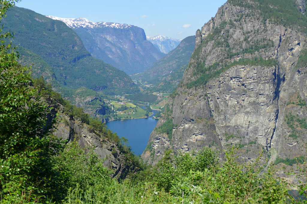 View towards Aurlandsvagen from top of switcback road 2