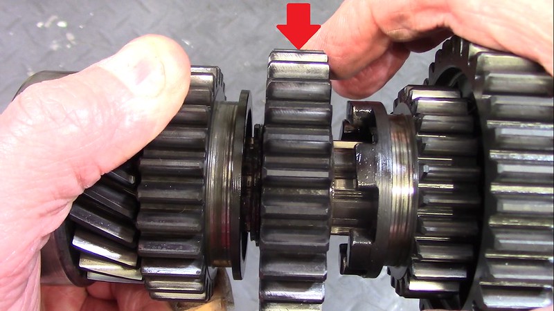 Output Shaft 2nd Gear Teeth Show Some Helical Wear Patterns