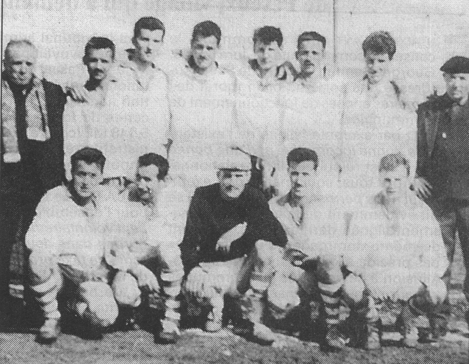 L'équipe de football de l'USO (Union sportive Orgelétaine) après la seconde guerre mondiale