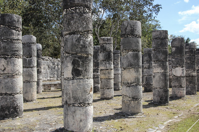 The Hall of the Thousand Columns (Grupo de las Mil Columnas), Chichen Itza, Mexico's Yucatán Peninsula