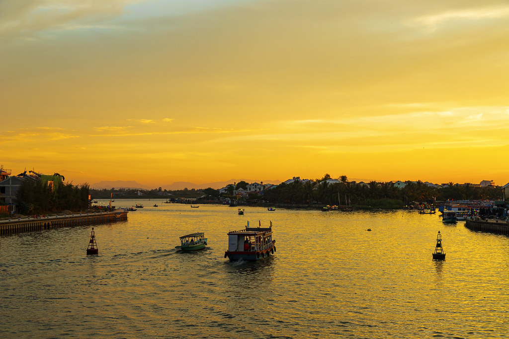 View of river in Hoi An, Vietnam. Hoi An is the World's Cultural heritage site.