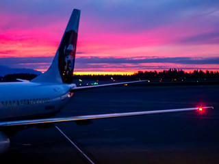 Sunset at Seattle Tacoma International Airport