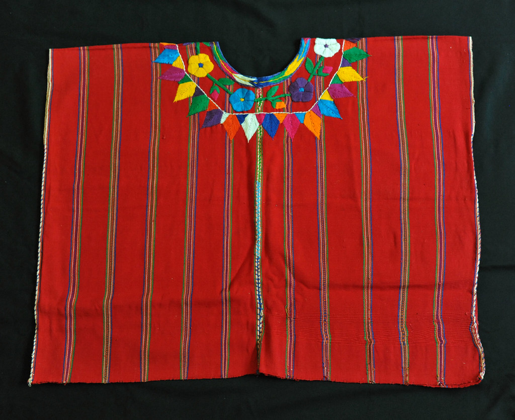 Handmade Mayan Guatemalan Embroidered Huipil from Patzun Guatemala