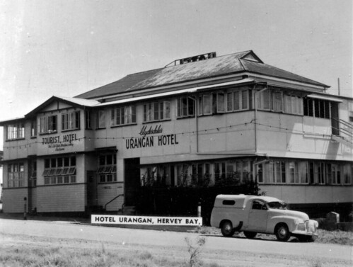 hotel pub queensland taverns holden urangan hervey bay clydesdales state library collection twostorey wooden construction ute road unsealed