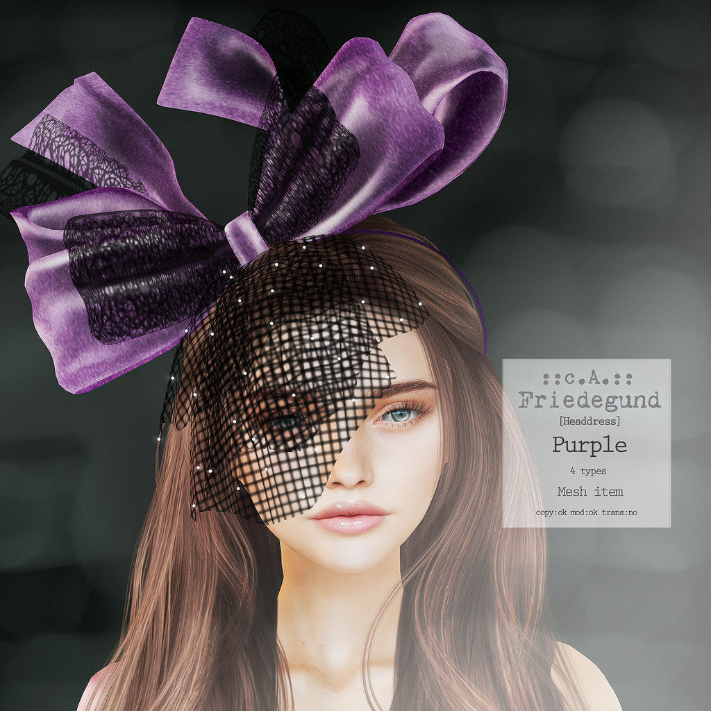 ::c.A.:: Friedegund *Purple* [Headdress]