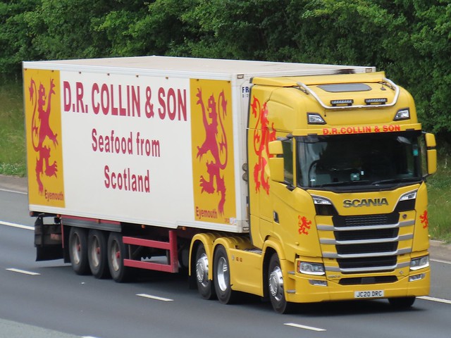 D R Collin & Son, Scania 580S (JC20DRC) On The A1M Northbound
