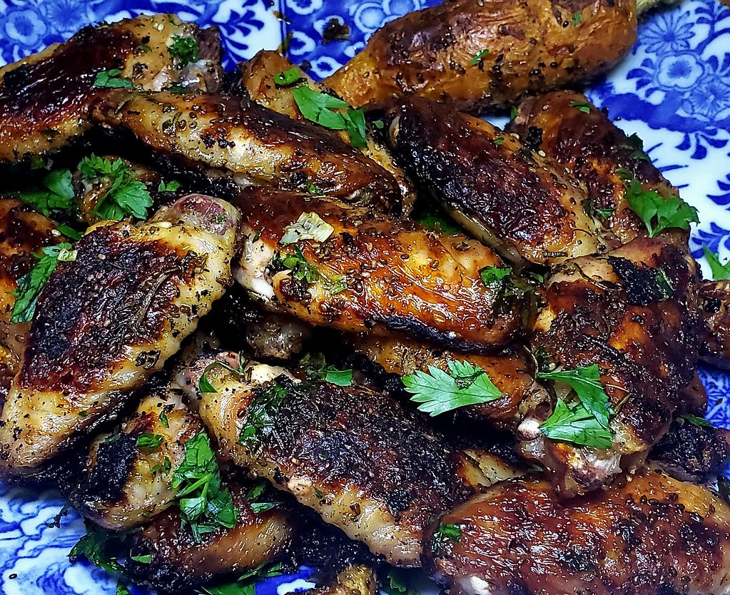 #040720 #dinner #grilled #chicken #wings #jantar ##assinhas de #frango #grelhadas