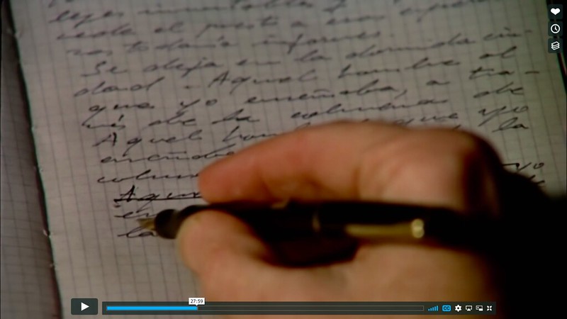 Vintage pen—screenshot from the film, The Spirit of the Beehive