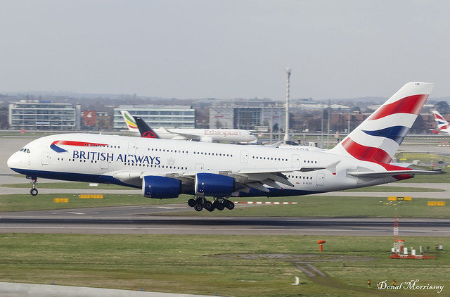 British Airways A380-800 G-XLED