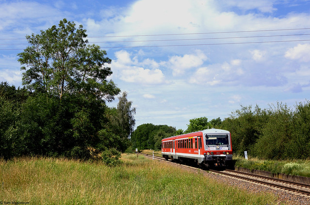 628 656 auf Mess- und Aufnahmefahrt Richtung Polen bei der Durchfahrt durch Obersdorf am 4.07.2020