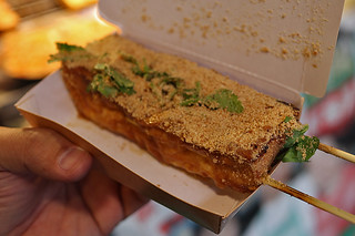 Taipei - Shenkeng Street snacks tofu on stick