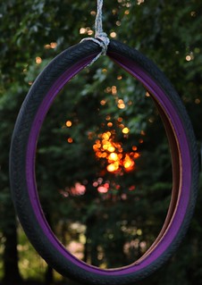 sunset thru tire