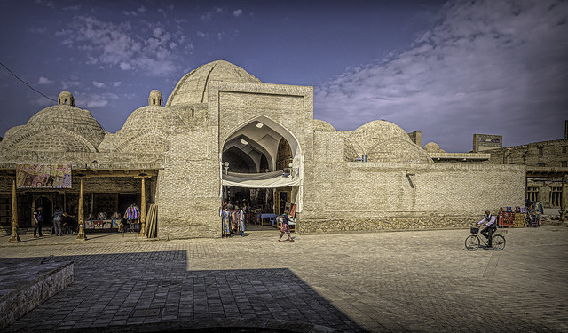 Ukbekistan: Bukhara, as the bazaar comes to life.