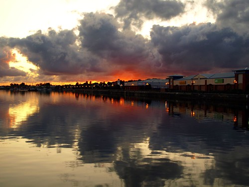 sunset scene preston docks prestonmarina lancashire lancs english british country great photos photographer photohour photooftheday beauty settingsun sun clouds weather scenic northern northwest colors colour colourful place visit dailyphoto buy sell sale bought item stock image location ilobsterit instagram golden fire reflections wetreflection wet water