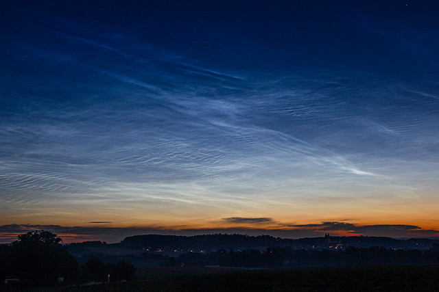 Noctilucent clouds (and comet)