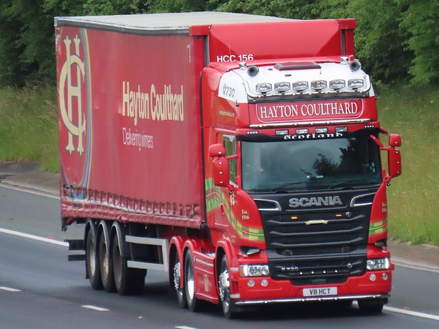 Hayton Coulthard, Scania R730 V8 (V8HCT) On The A1M Northbound