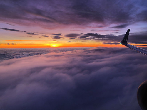 Sunrise by ©Jasmin Mehic, sun colors sommer morning fly airplane sky sunrise