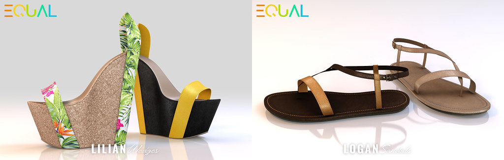 EQUAL - Lilian Wedges and Logan Sandals