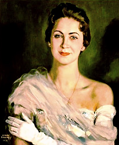 Portrait of Elena Romanoff, 1956 // by Serge Ivanoff