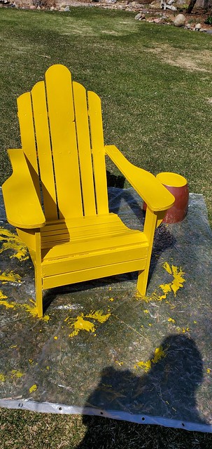 vintage adirondack in a new sunny yellow