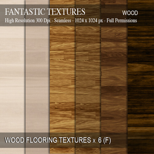 FAT PACK x 6 Wood Flooring Textures (F)