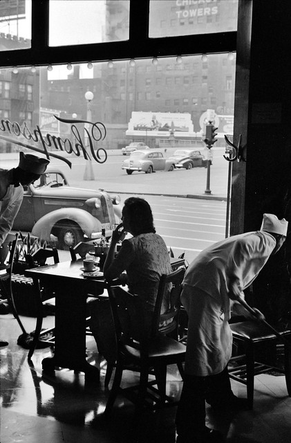 Table for One: Thompson's Restaurant, Chicago, Illinois, July 1941.